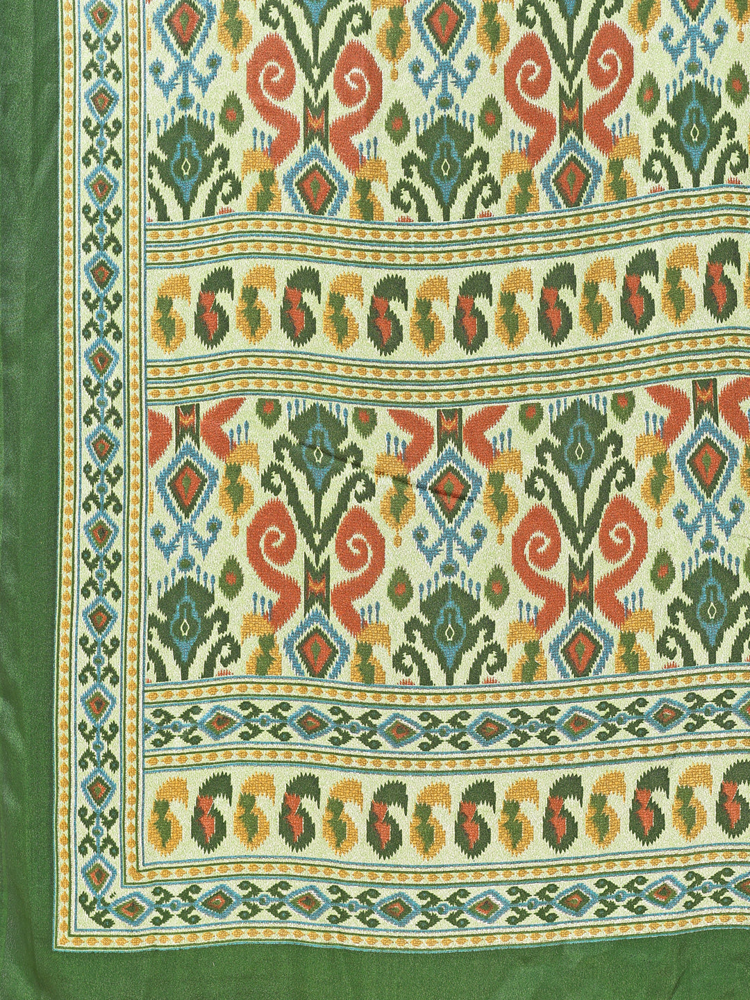 Crepe Ethnic Motif Mint Green Saree