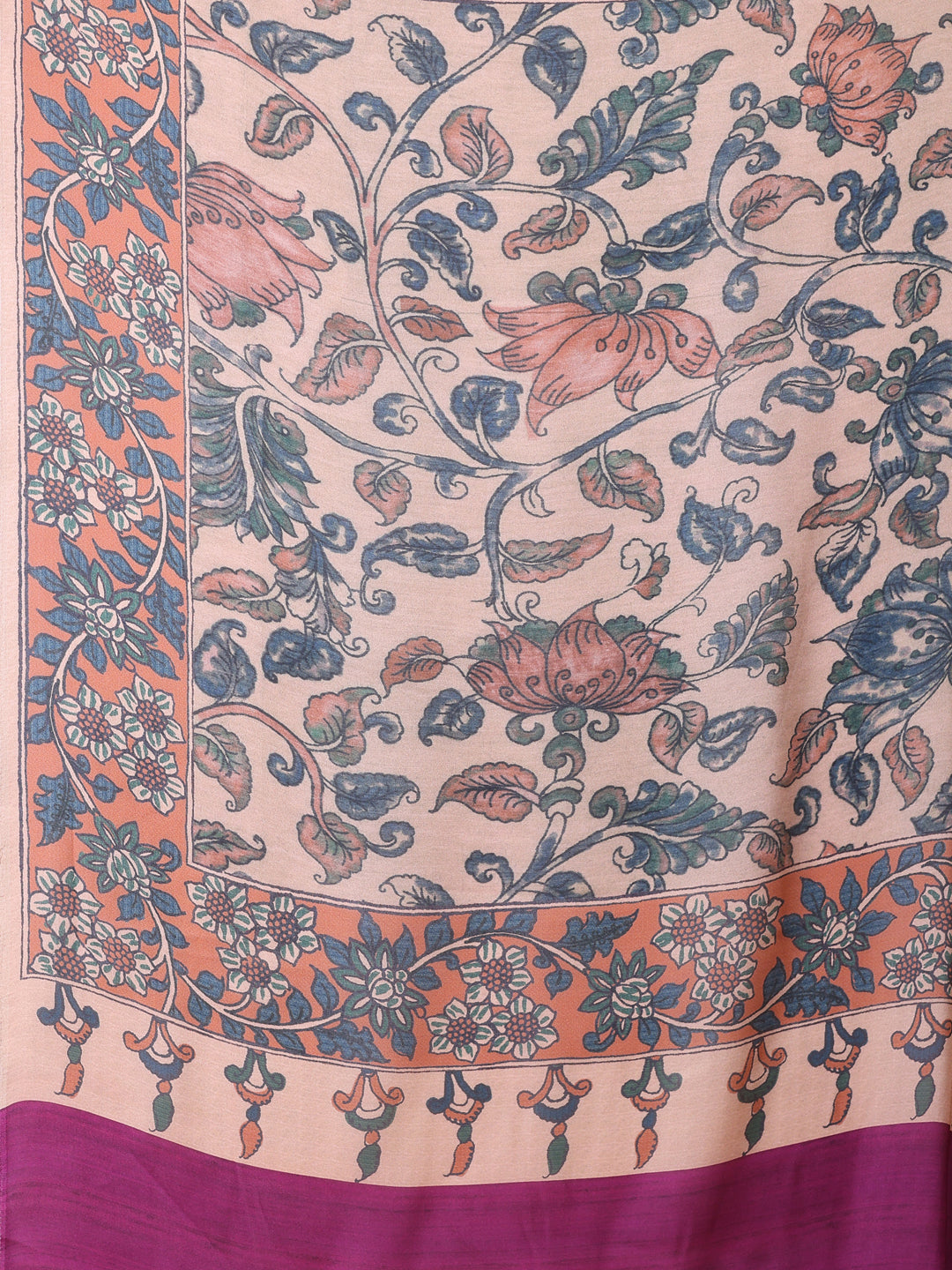 Blush Pink Ethnic Motif Satin Georgette Saree