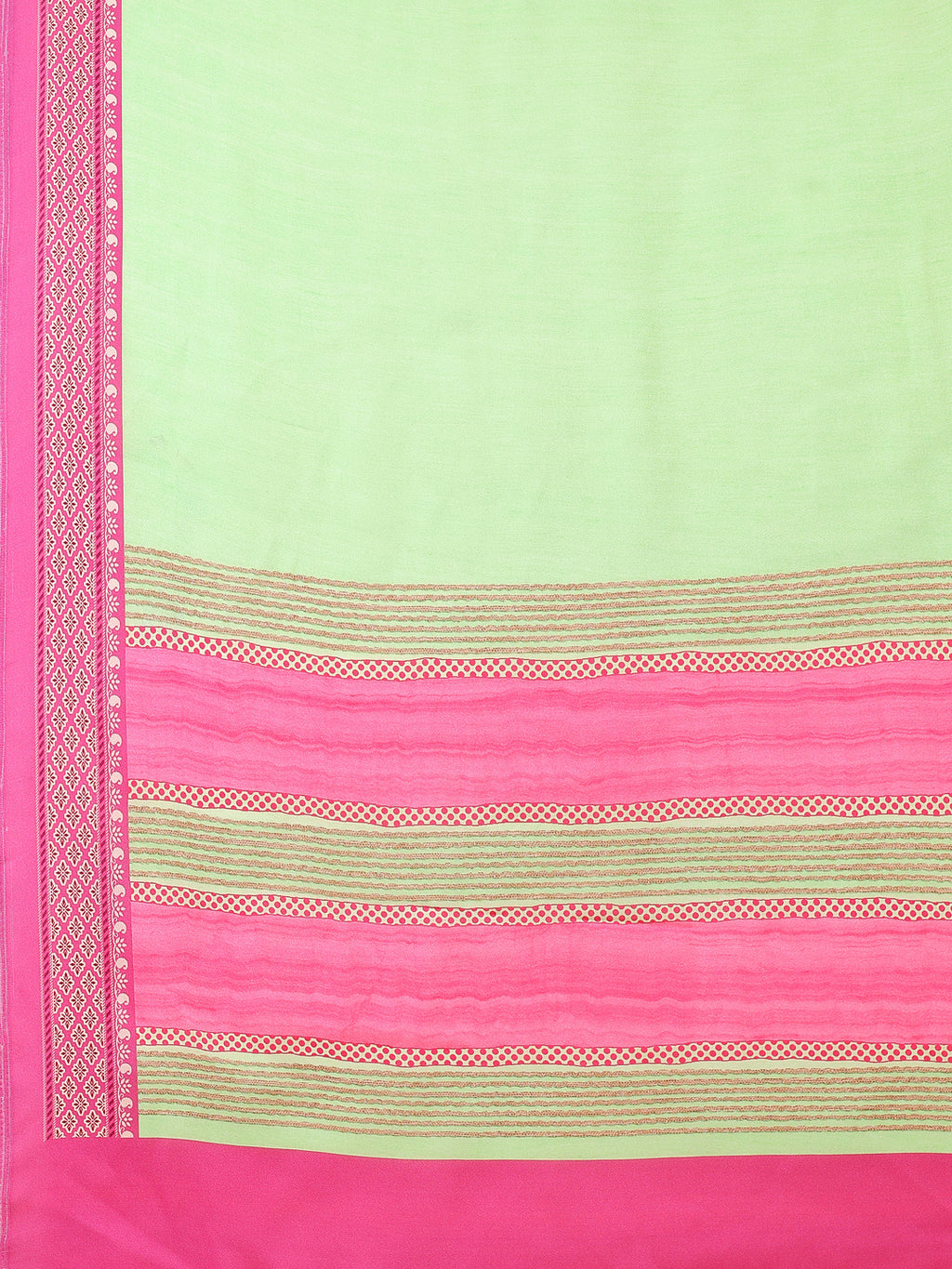 Bubblegum Pink Geometric  Satin Georgette Saree