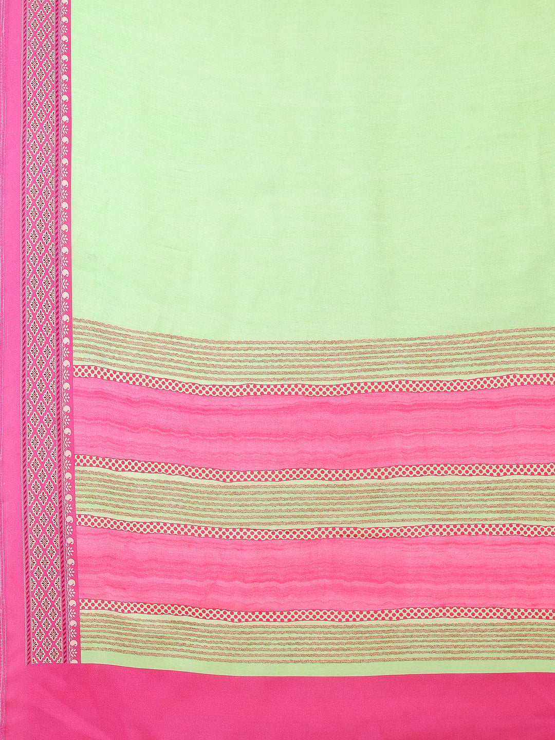 Bubblegum Pink Geometric  Satin Georgette Saree