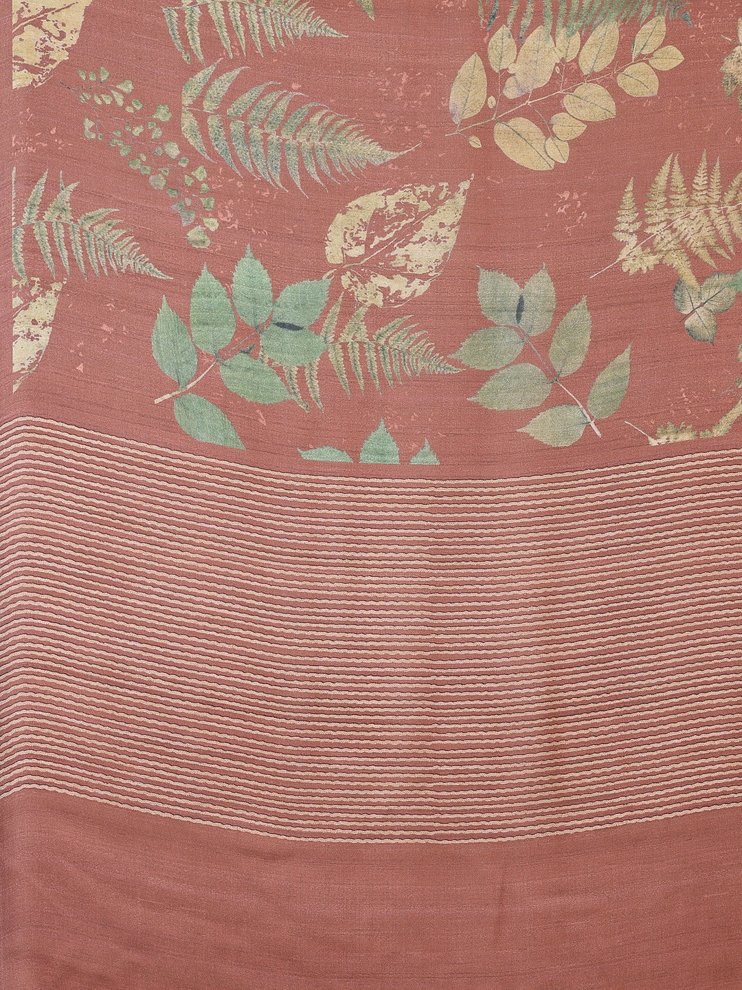 Dusty Rose Floral  Satin Georgette Saree