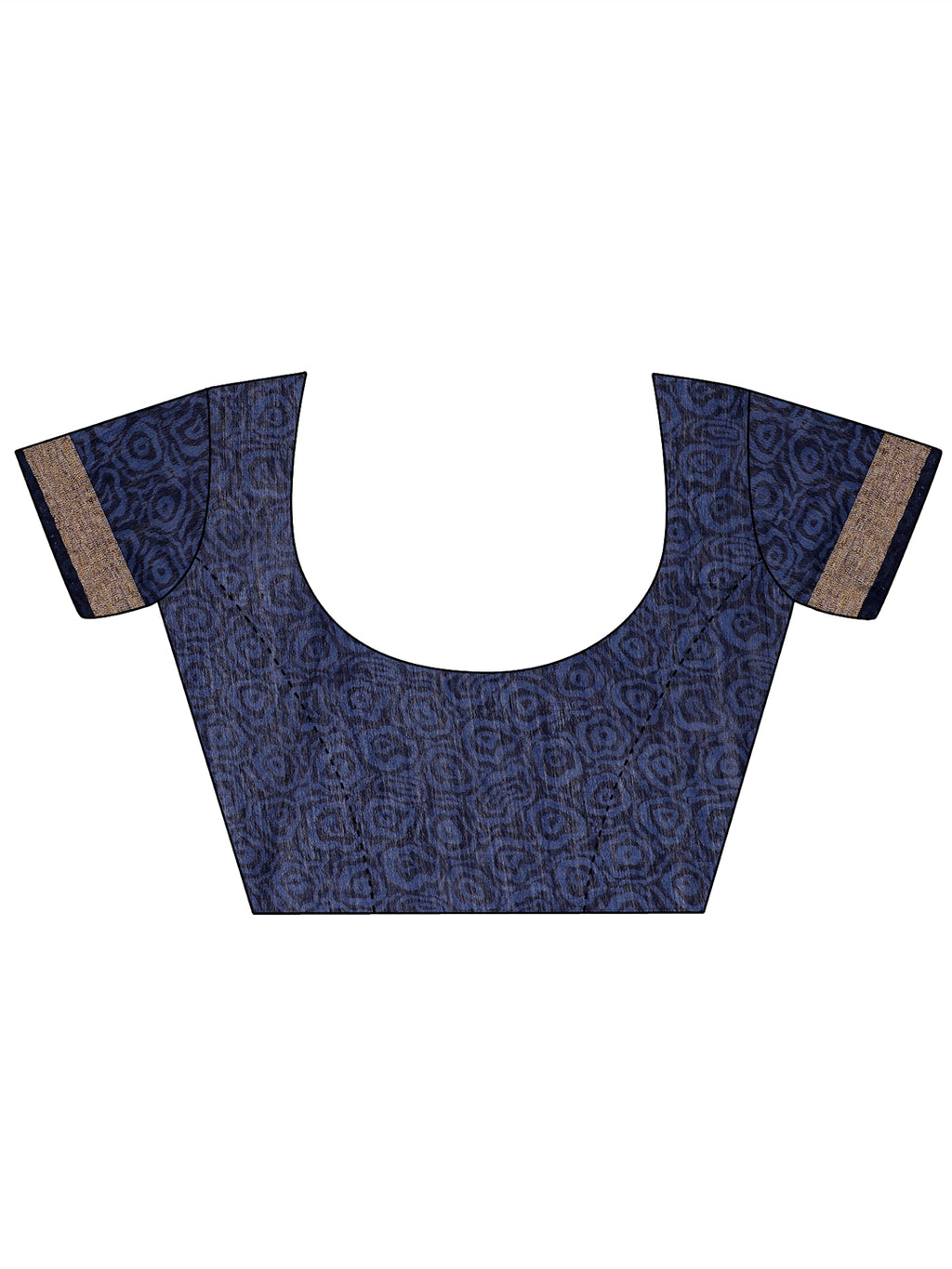Chanderi Silk Geometric Royal Indigo Saree