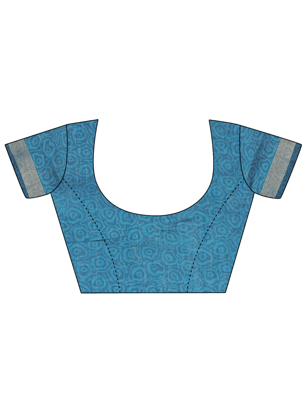 Chanderi Silk Geometric Peacock Teal Saree