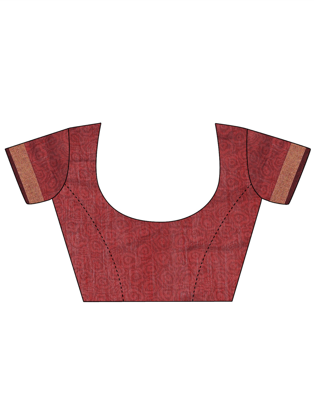 Chanderi Silk Geometric Vintage Wine Saree