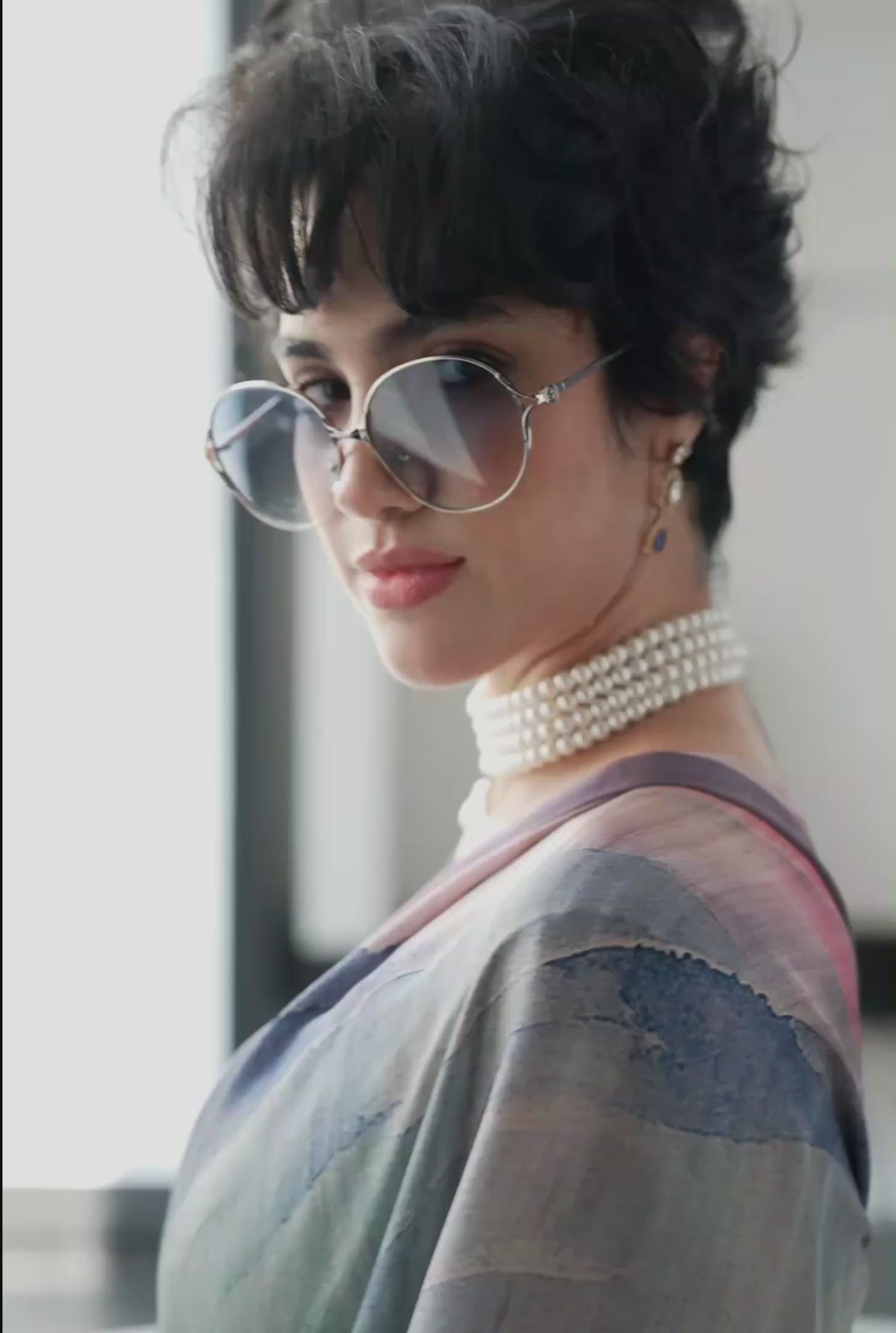 Sheen Digital Illustration Muted Rose Saree